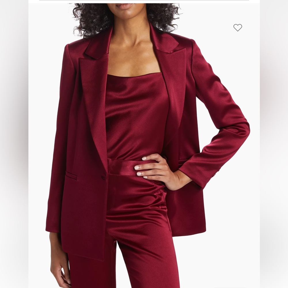 Alice + Olivia Denny Satin Blazer